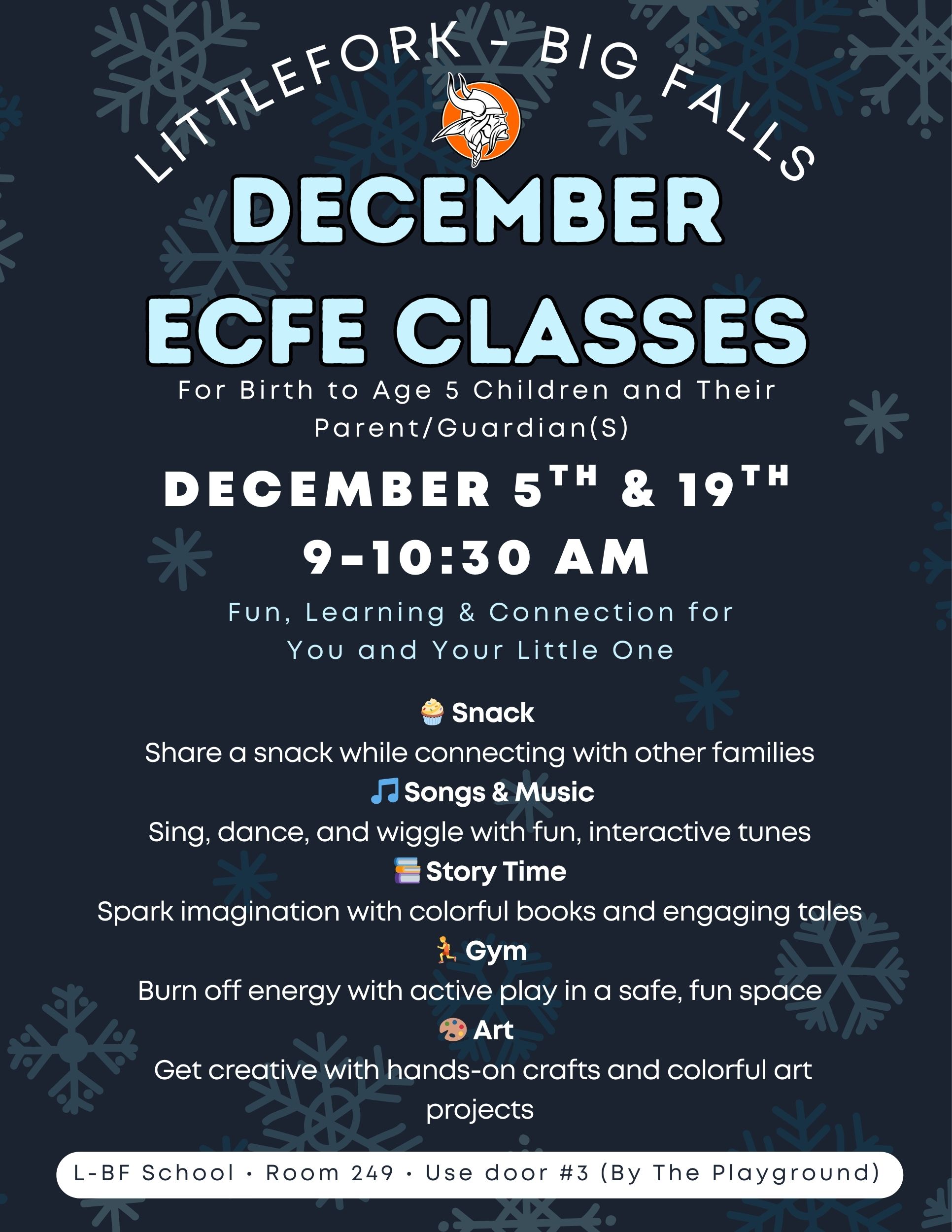 December ECFE Classes